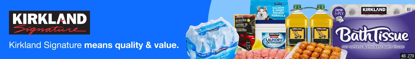 Kirkland Signature products — olive oil, laundry detergent, bath tissue, pet food and more